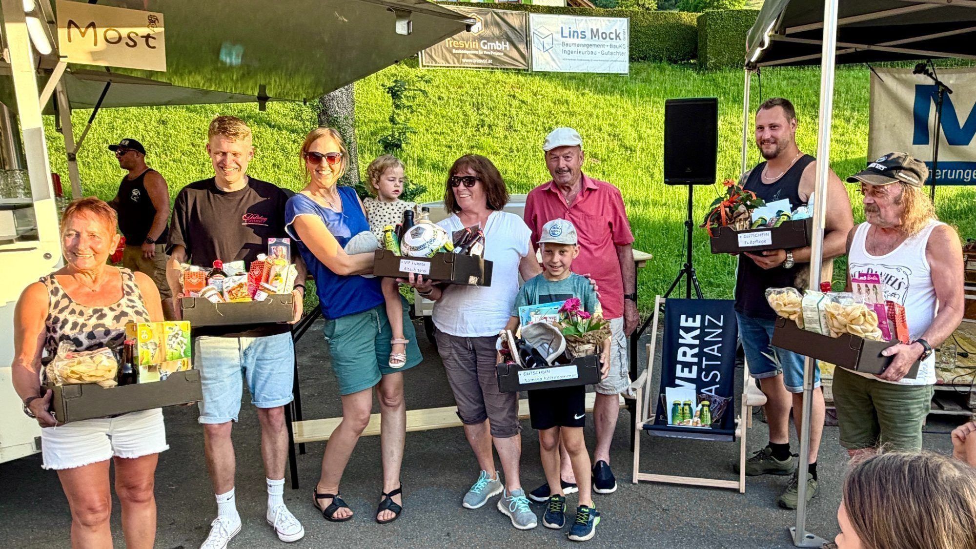 Die glücklichen Gewinner des Schätzspieles