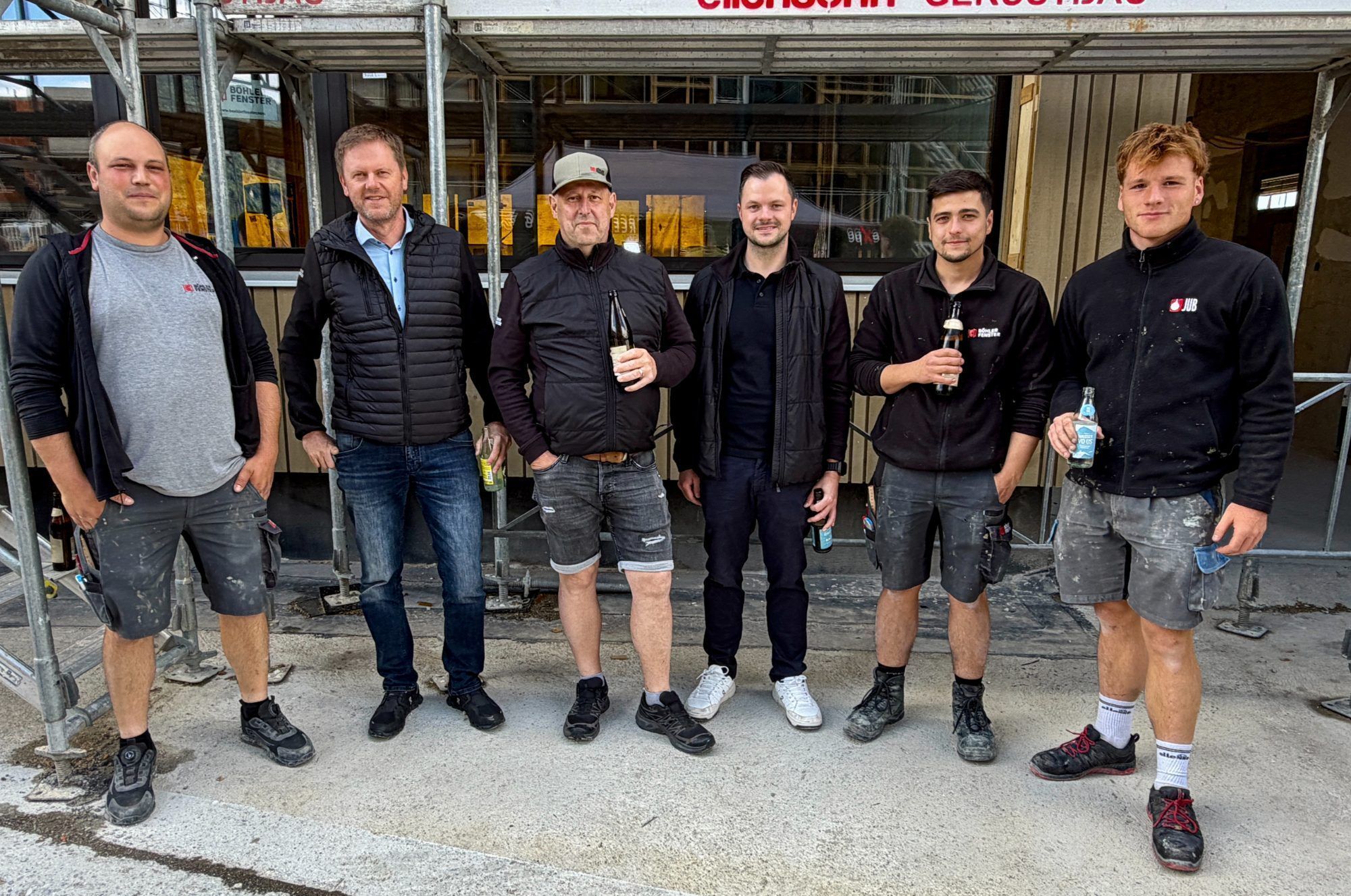 Böhlerteam: Tobias, Andreas Böhler, Dietmar, Kevin, Simon und Leo