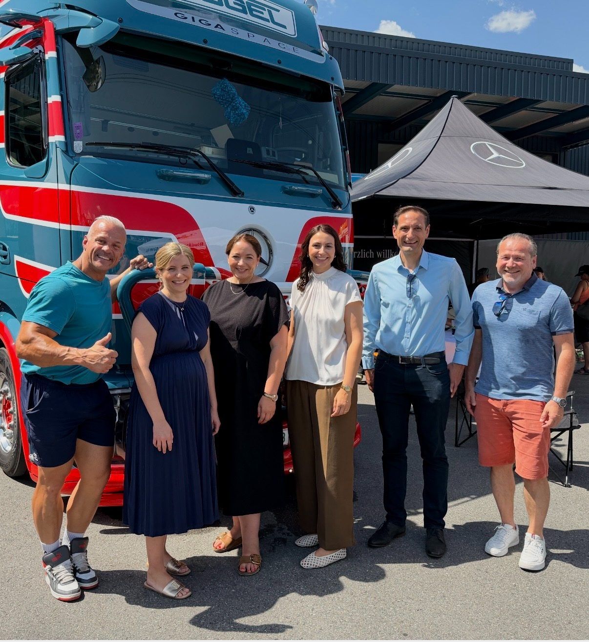 Massimo Rocco, Ines, Maria, Christiane und Stefan Vögel, Harald Witwer