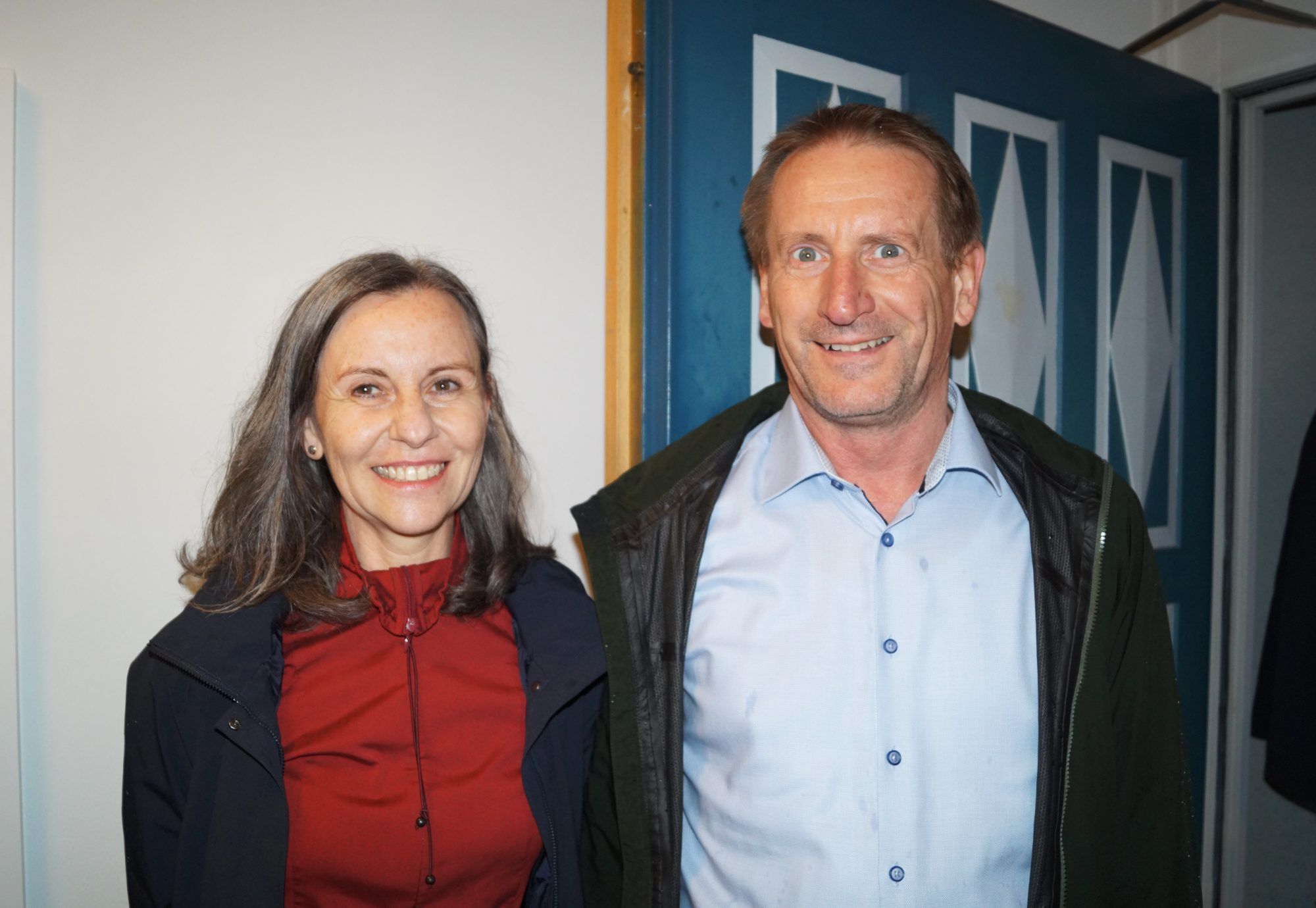Elke Weber-Schuch und Georg Schuch beim Rundgang