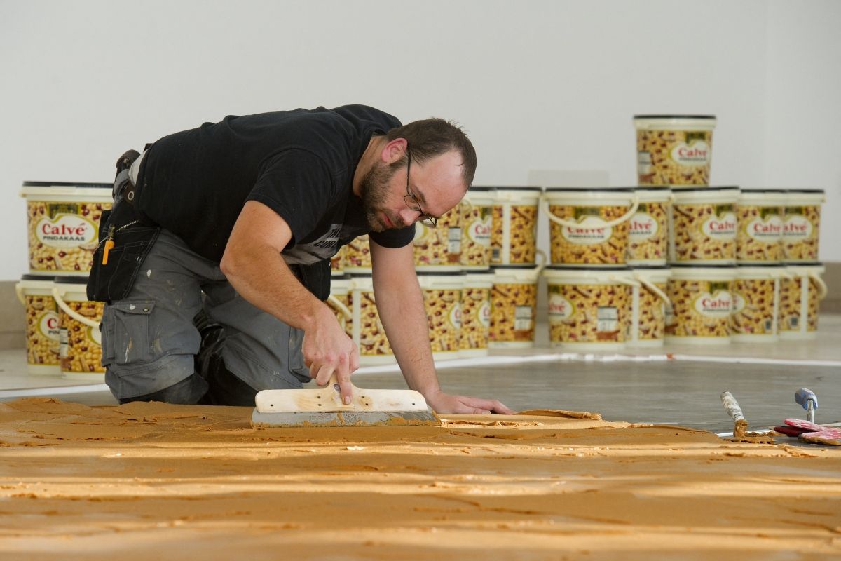 390 Kilogramm Erdnussbutter als Kunstwerk