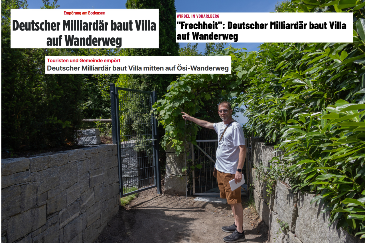Gesperrter Wanderweg in Lochau: Jetzt gehen die Wogen hoch