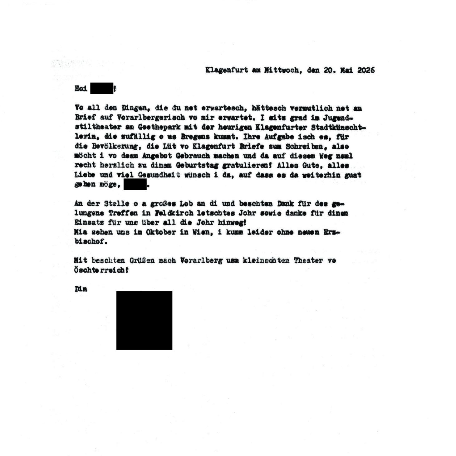 Veronique Homann und die Kunst des fremden Briefes