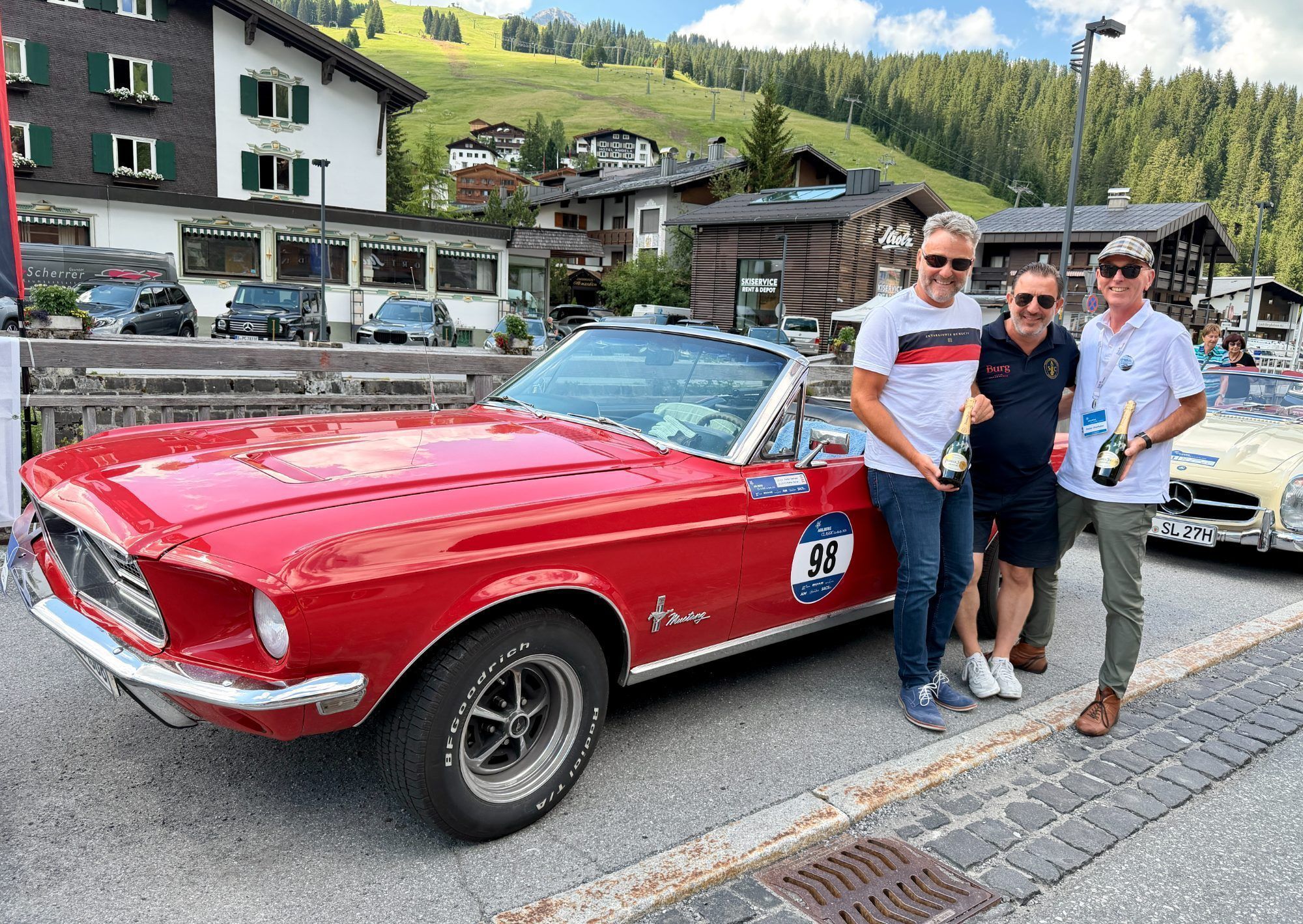 Harald Otti,Lukas Marberger und Stefan Oberhuber Mustang Baujahr 1968