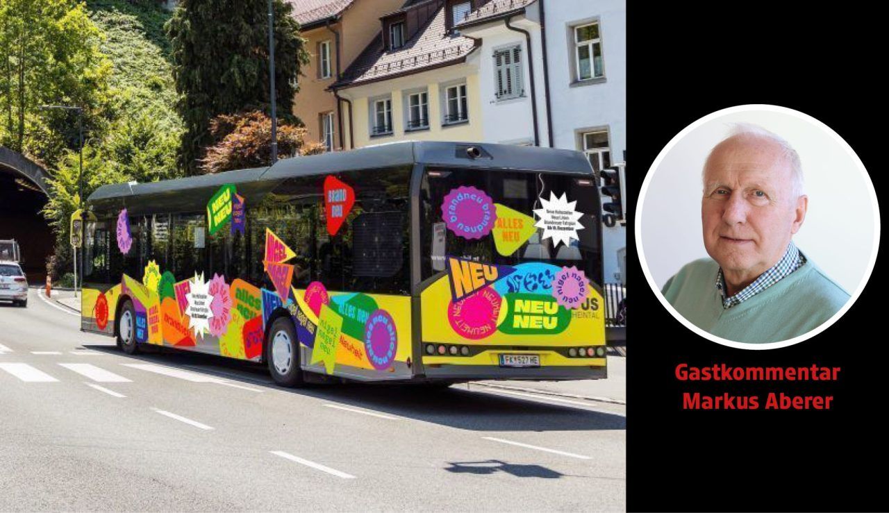 Werbung auf Landbussen