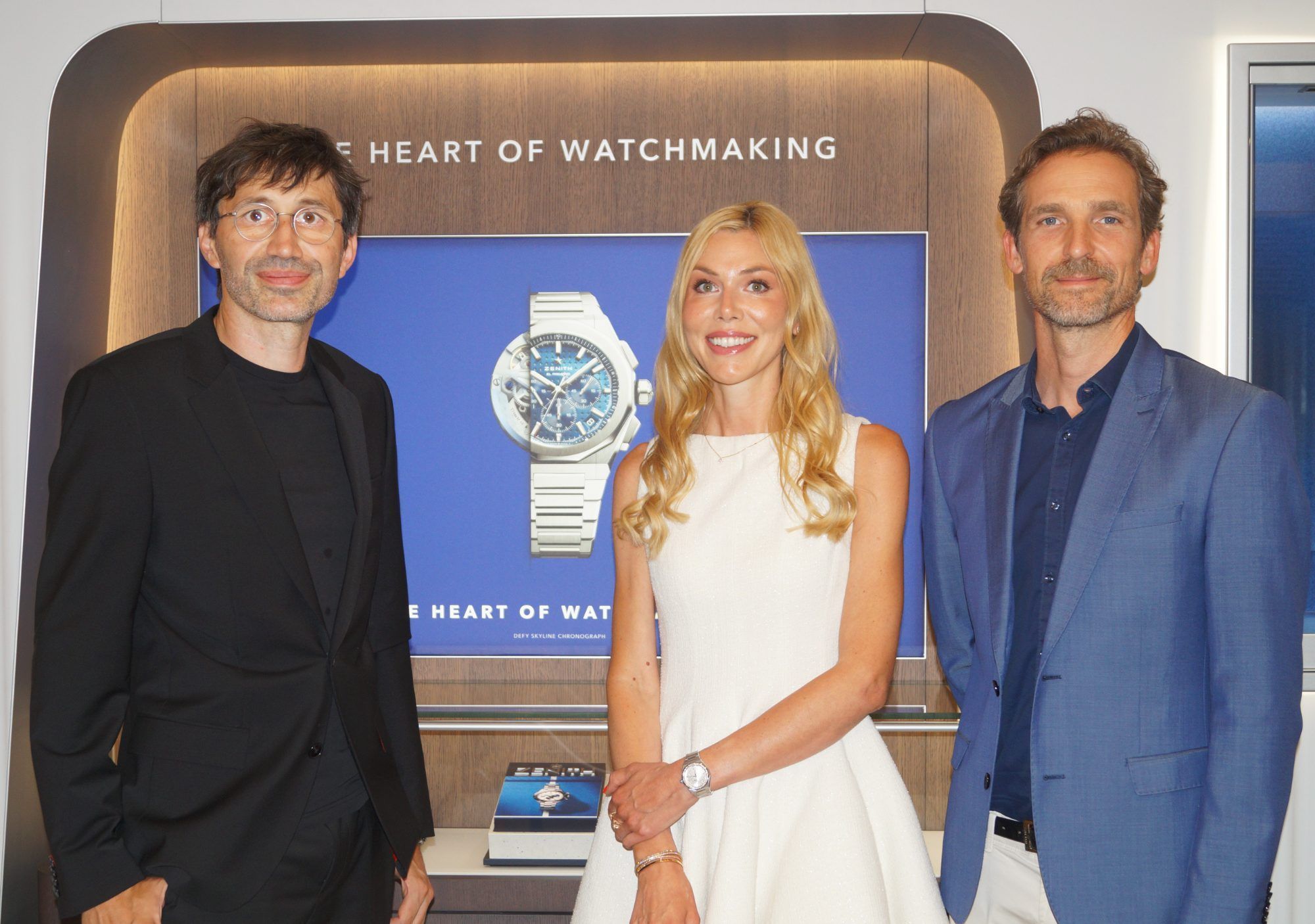 Andreas mit Schwedter Katharina Kopf und dem Brand Manager von Zenith Nicolas Ruellan