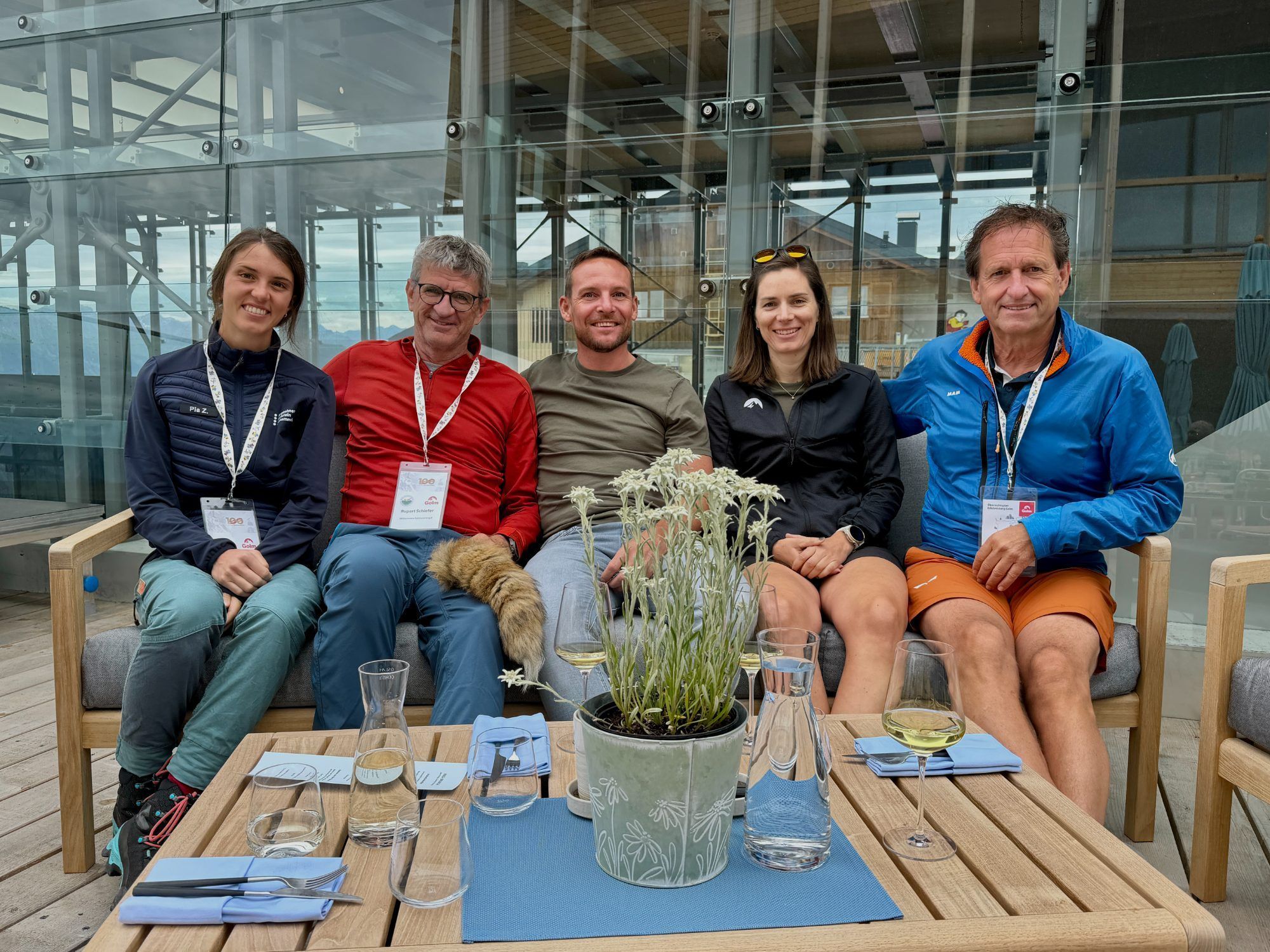 Beste Stimmung: Pia Zeilner, Rupert Schiefer, Martin Zugg, Judith Grass und ErwinPetz