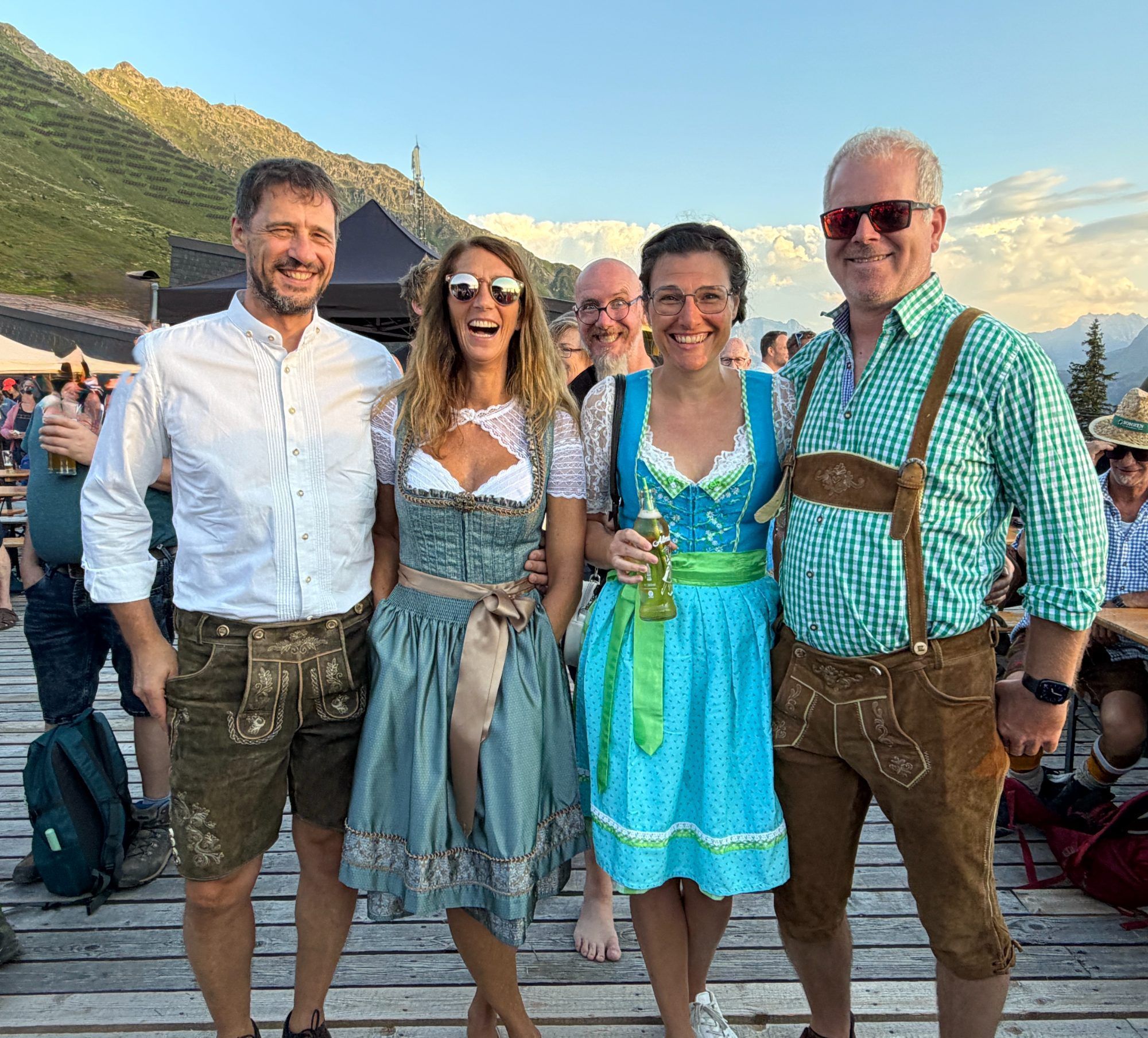 Begeistert: Robert, Karin, Stefanie und Markus
