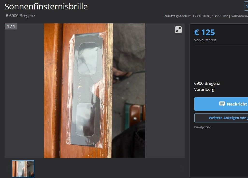Sonnenfinsternisbrillen: Welche absurden Preise jetzt teils verlangt werden