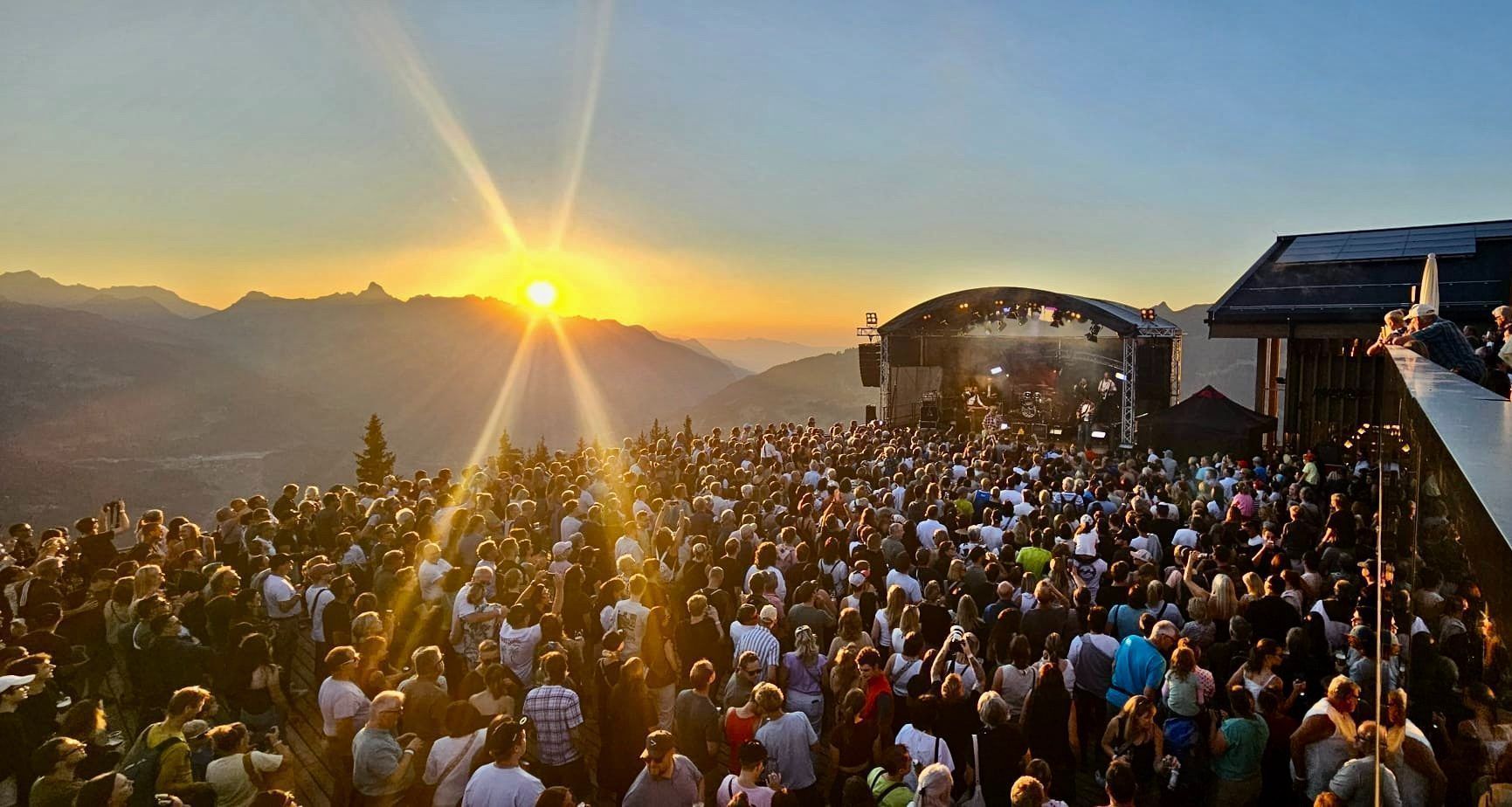 Perfekter Sonnenuntergang bei Krauthobel