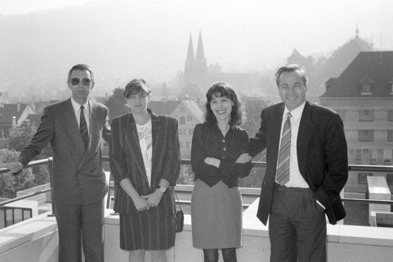 Literaturpreis an Monika Helfer, Landesrat Lins, 1989.05.15