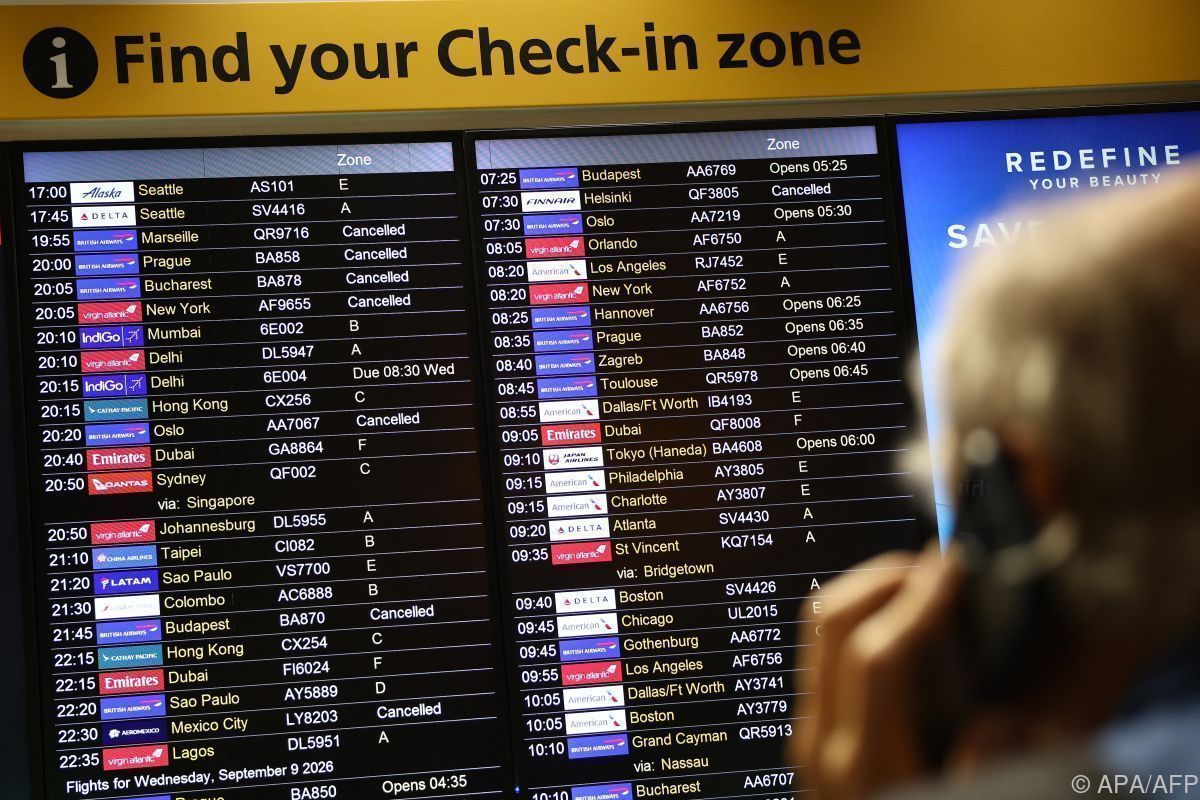 Chaos an Flughäfen in Großbritannien dauert an