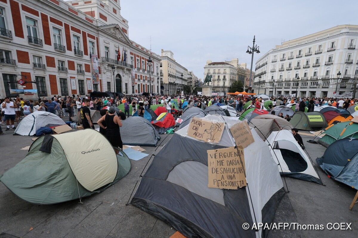 Demonstrationen nach Zwangsräumung von 87-Jähriger in Madrid