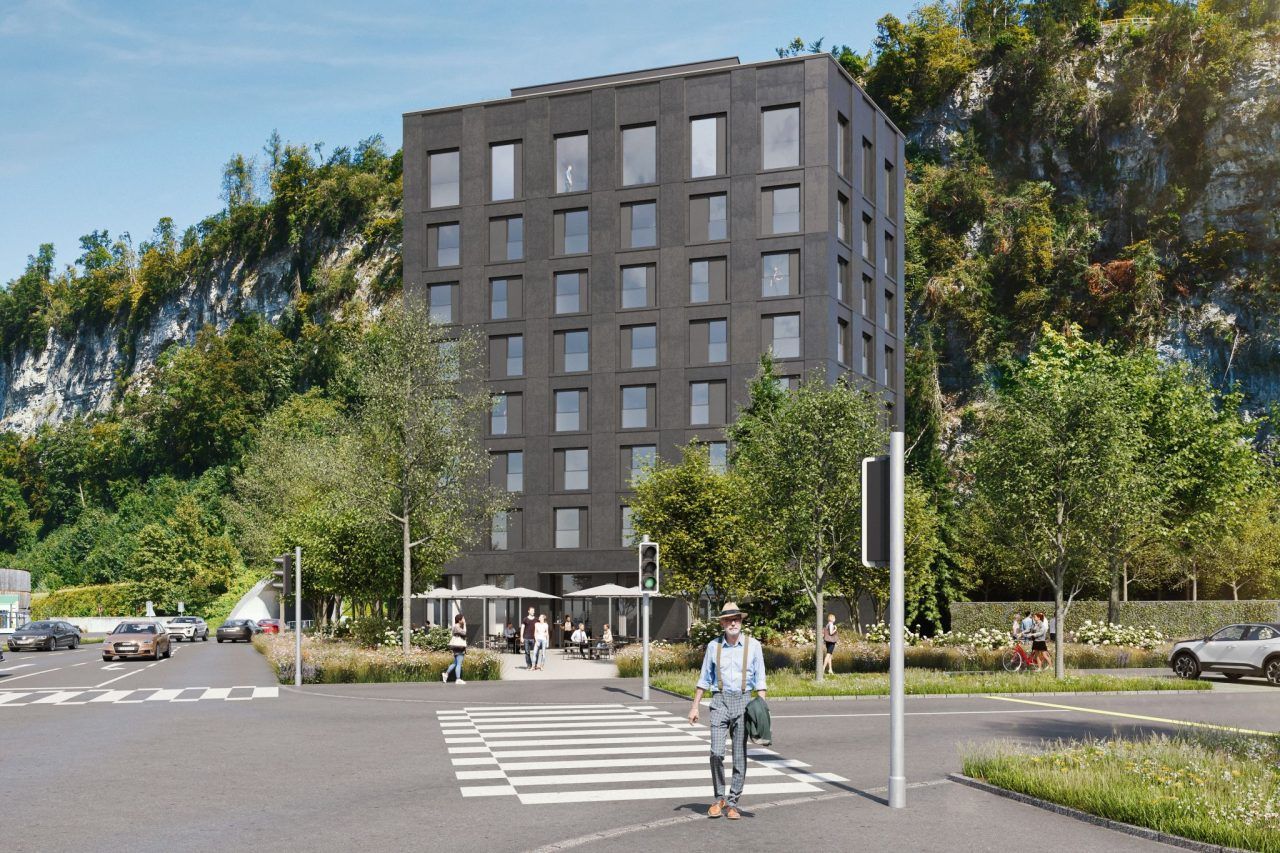 Nach Umplanung: So soll das neue Kapfturm-Hotel in Feldkirch aussehen
