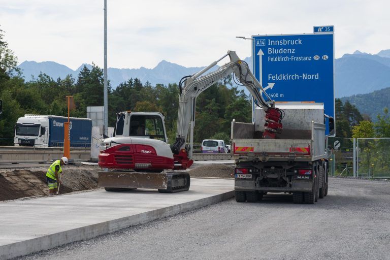 A14-Baustelle bei Rankweil: Überpünktlich trotz Hitzesommer
