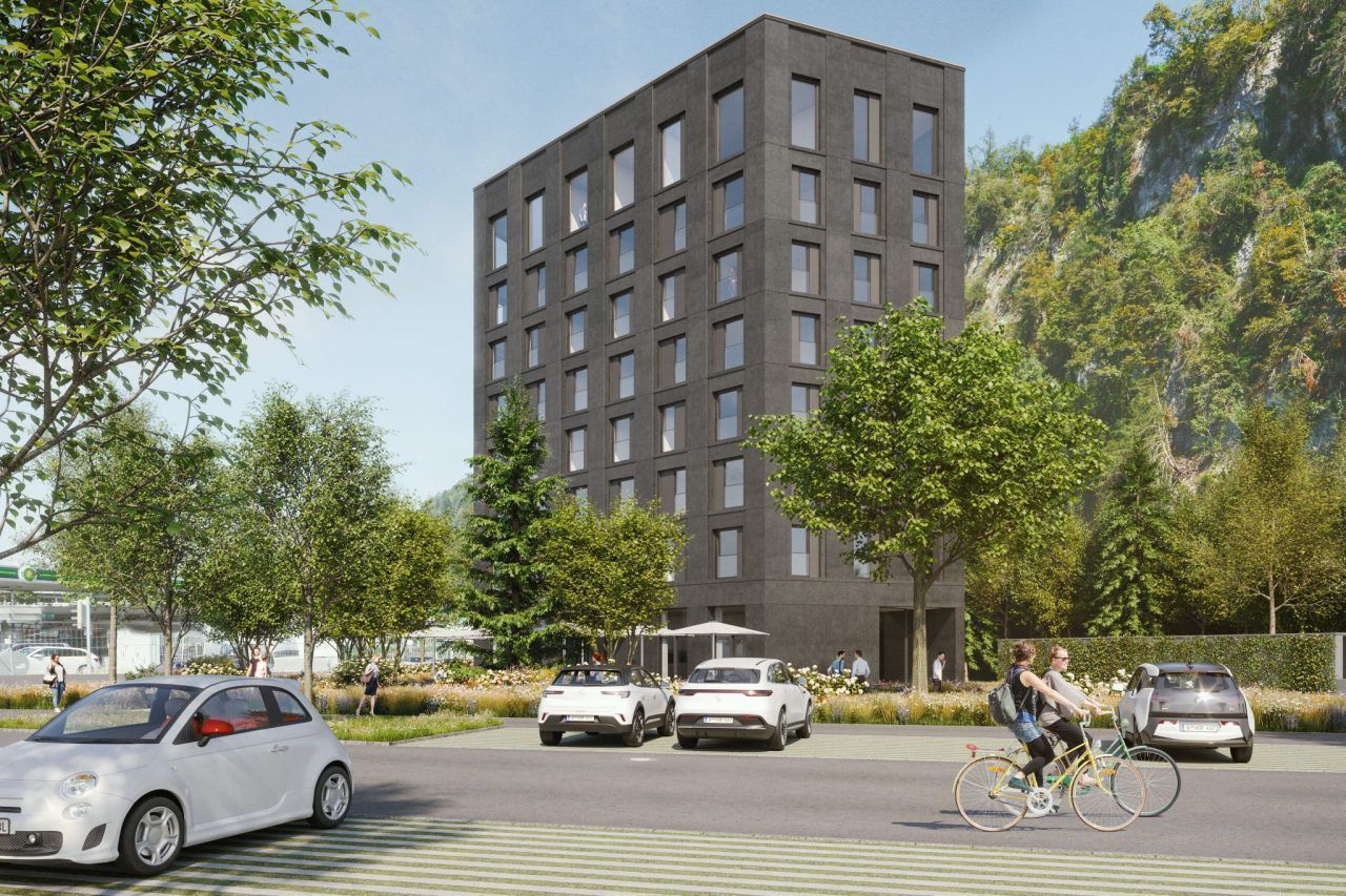 Nach Umplanung: So soll das neue Kapfturm-Hotel in Feldkirch aussehen
