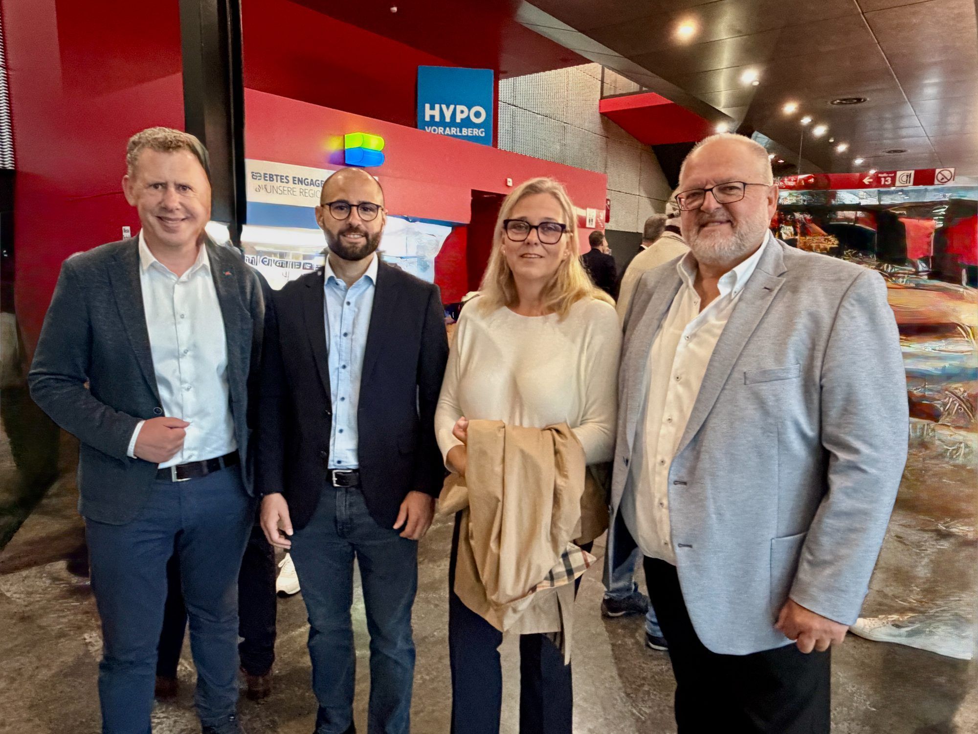 Soziale Kompetenz. Bernhard Heinzle, Manuel Ganahl, Yvonne Lehninger und Ernst Schmid