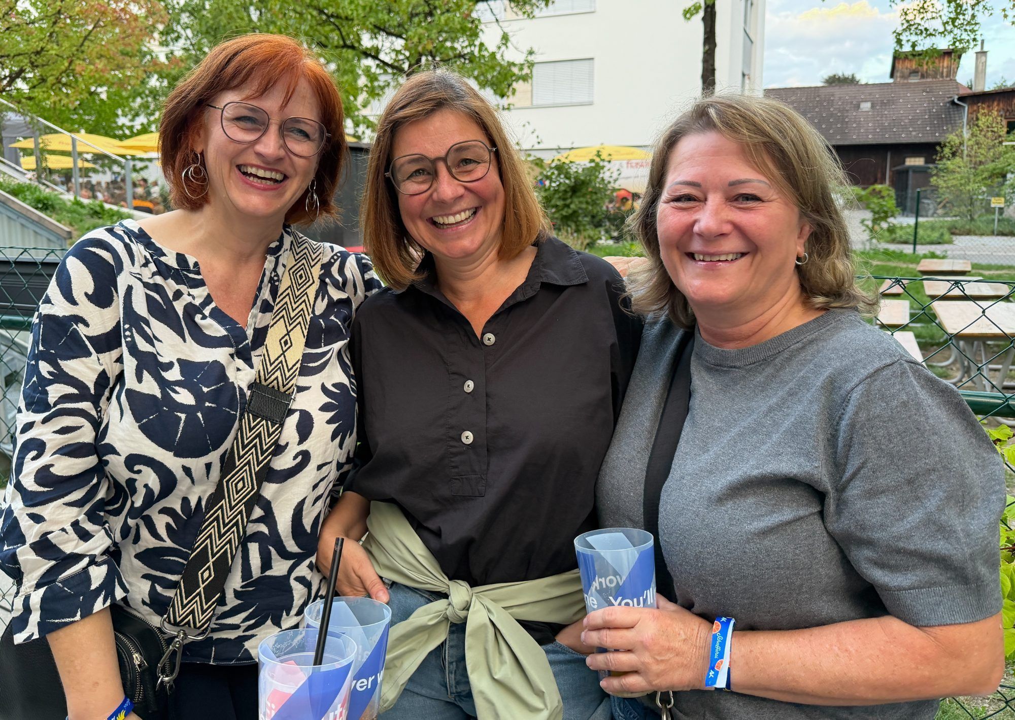 Bestens gelaunt Birgit, Sabine und Andrea