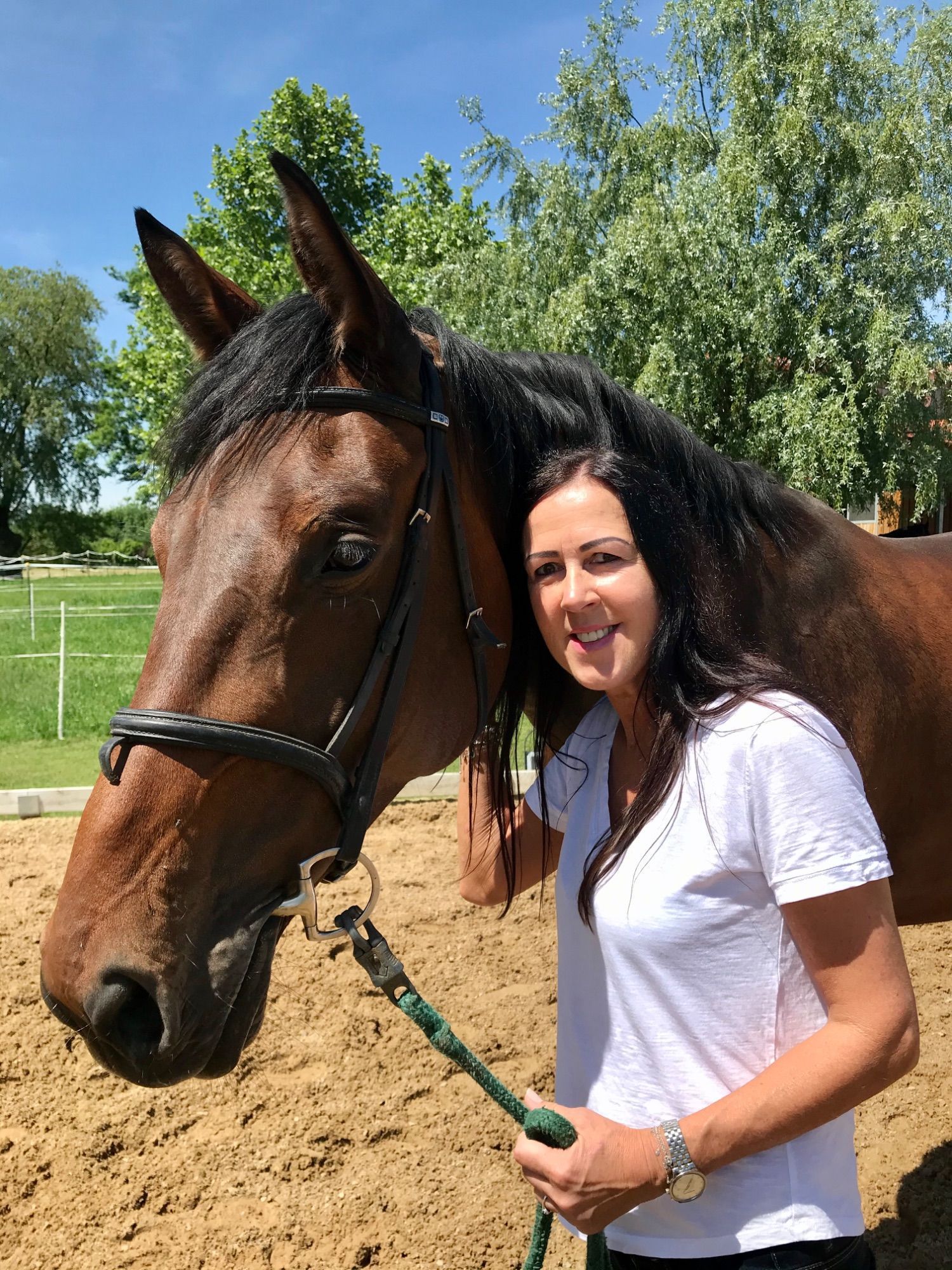 Jutta Bilgeri mit ihrer Lieblingsstute Lafayette
