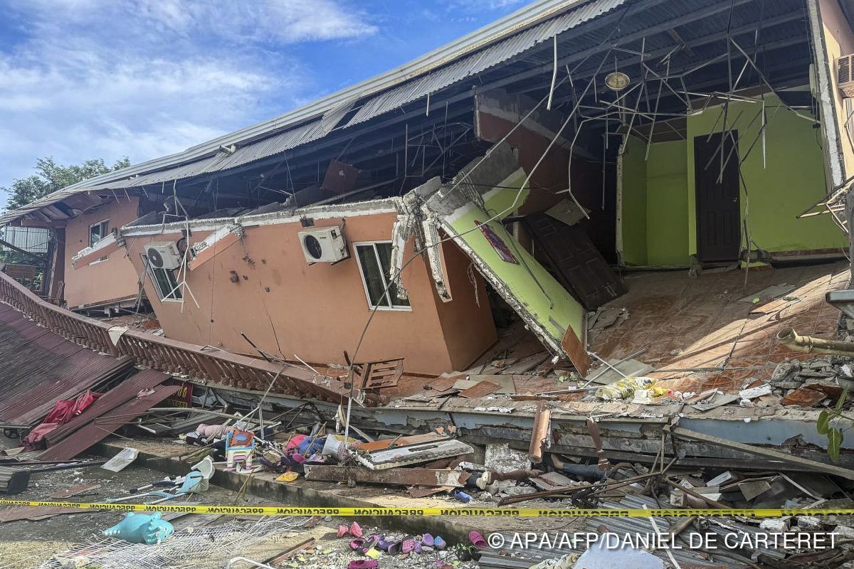 Aufräumarbeiten nach dem schweren Erdbeben in Panama