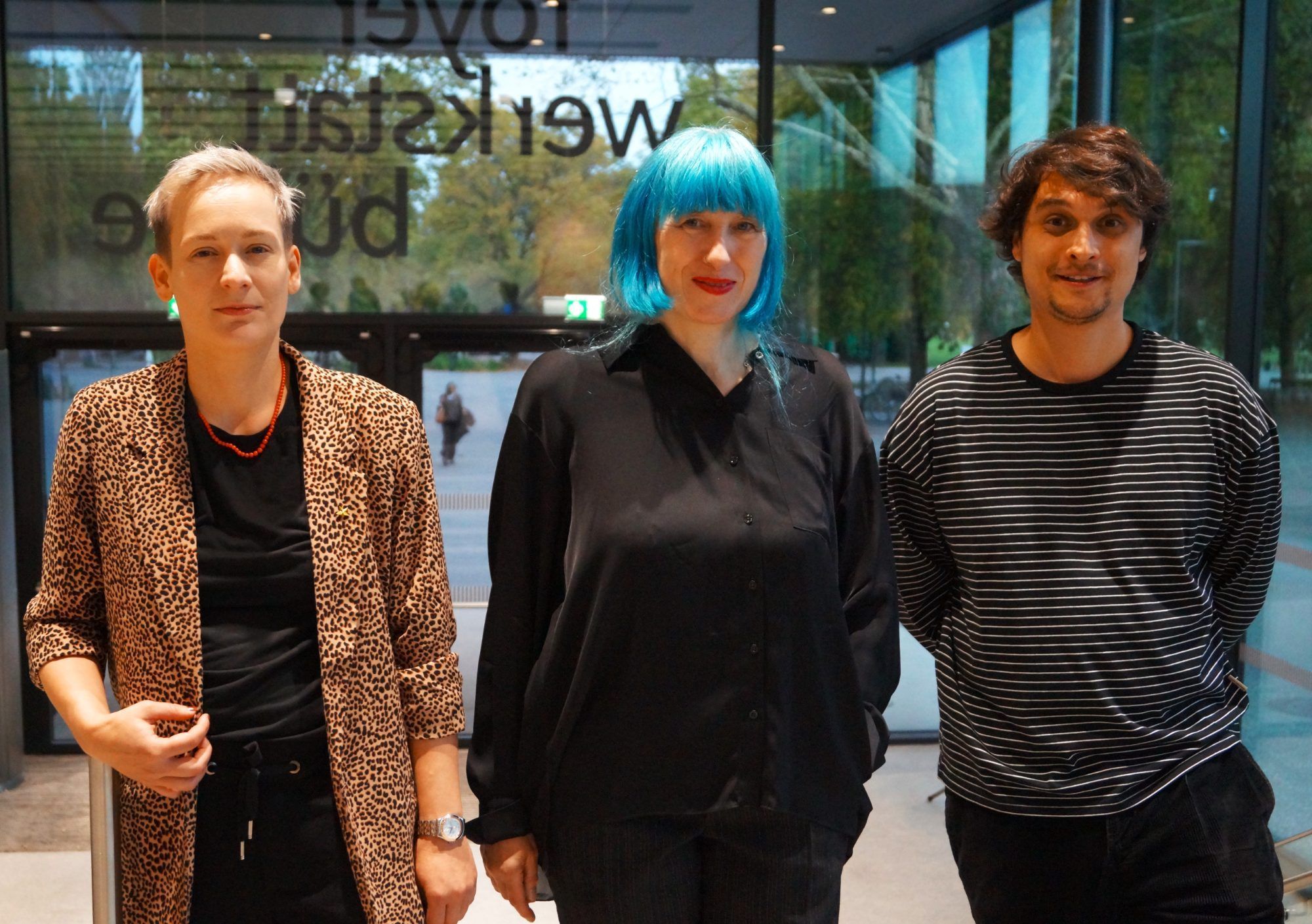 Bühnenbildnerin Doreen Back,Kostümbildnerin Monika Gebauer und Dramaturg Elias Lepper
