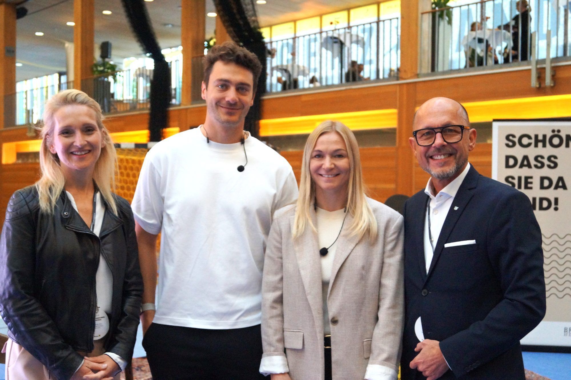 Oberbürgermeisterin Stadt Lindau Claudia Alfons, Izzi Hämmerle, Ariane Rädler und Bürgermeister Michael Ritsch, 