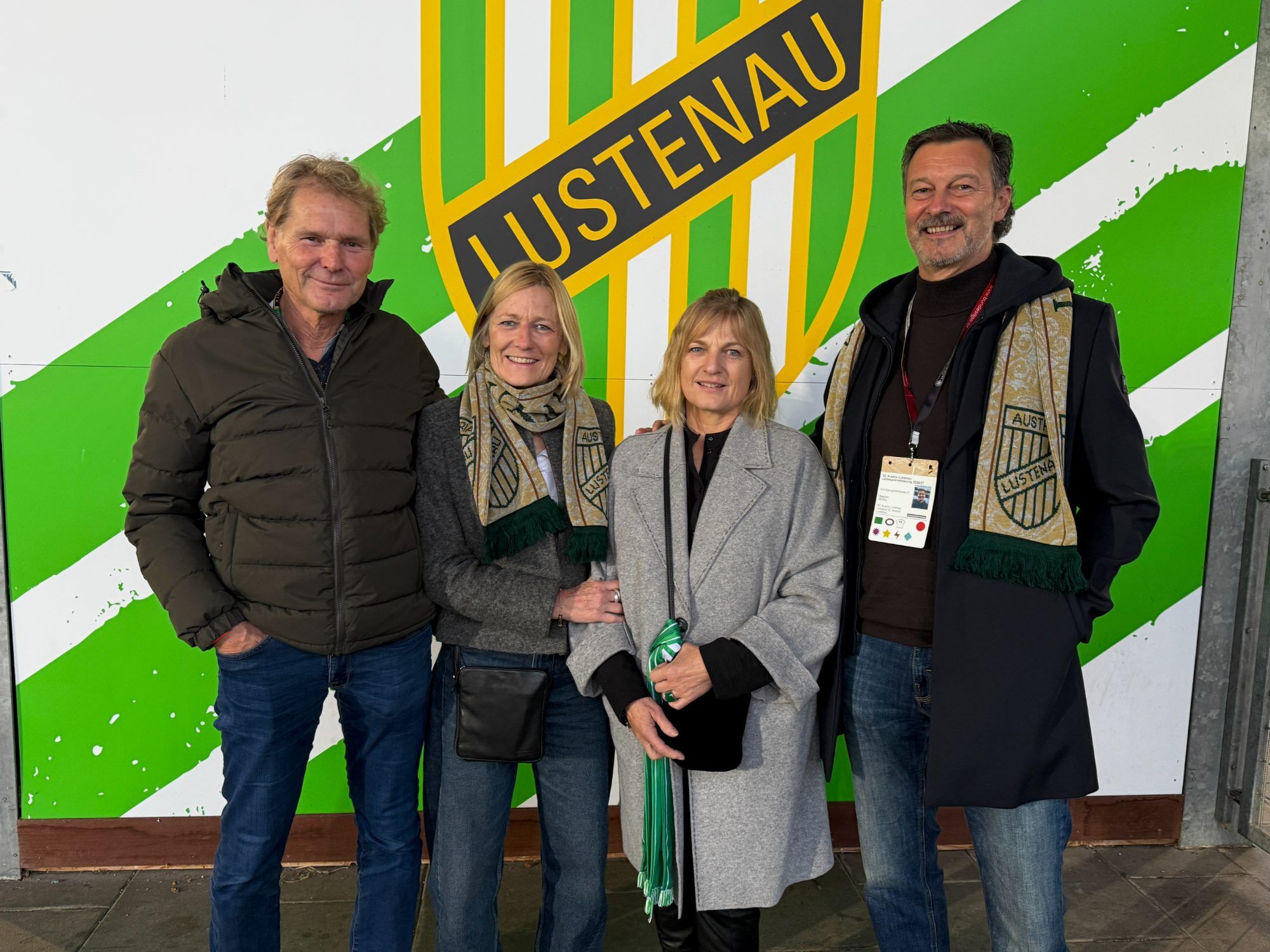 Grün-Weisse Power. Walter Hämmerle, Evi Bayer, Herma und Stephan Muxel.