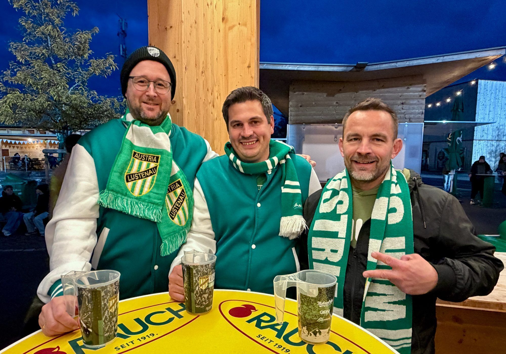 Zufriedene deutsche Fans. Sebastian,Thomas und Christian.
