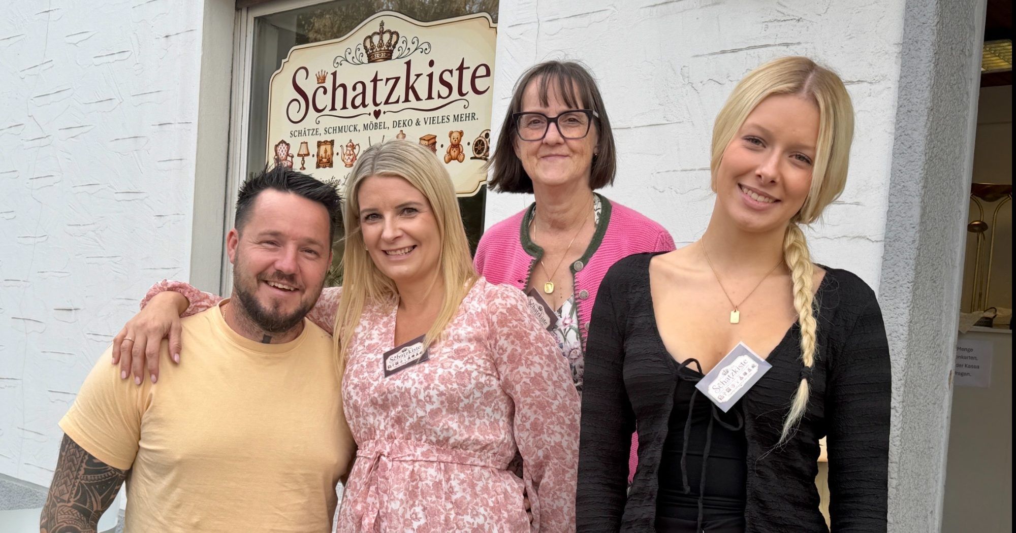 Die Schatzverwalter. Mario Aberer, Pamela Aberer, Annelies Grabher Meyer und Sara Aberer.