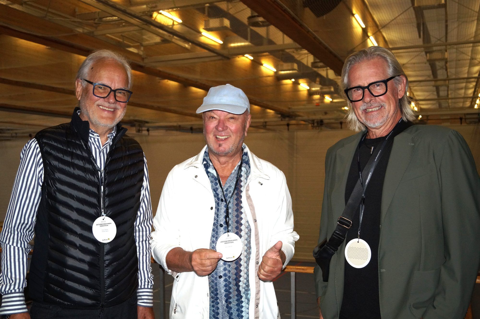 Peter Scharax (Brillen), Heinz Wendel (Events) und Designer Rainer Krohnfotz 